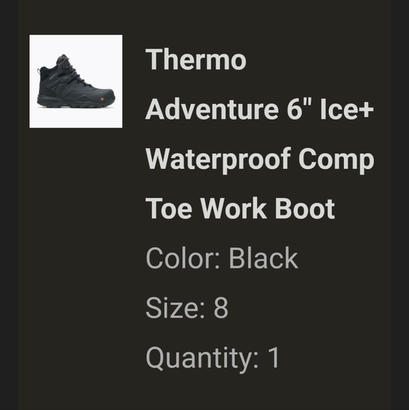 Thermo Adventure 6" Ice+ Waterproof Comp Toe Work Boot - Picture 4 of 4